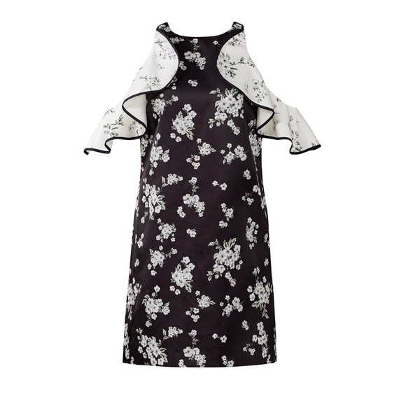 AMUR Jennifer Floral Cold Shoulder Mini Dress - Picture 4 of 9